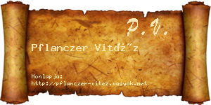 Pflanczer Vitéz névjegykártya